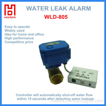 Home automation with auto valve water activated alarm